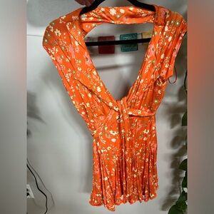 Free people sundress cross tie